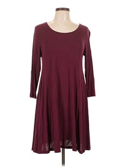 Pre-owned Style & Co Casual Dress In Burgundy