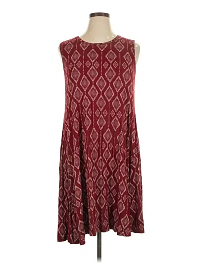 Pre-owned Style & Co Casual Dress In Burgundy
