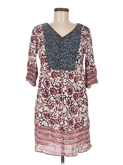 Pre-owned Style & Co Casual Dress In Burgundy