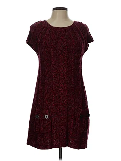 Pre-owned Style & Co Casual Dress In Burgundy