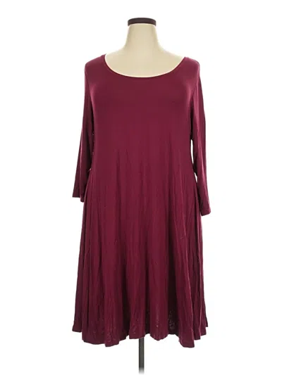 Pre-owned Style & Co Casual Dress In Burgundy