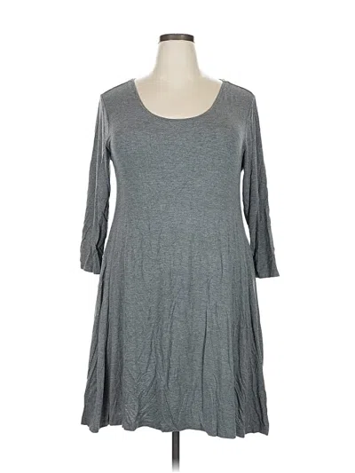 Pre-owned Style & Co Casual Dress In Gray