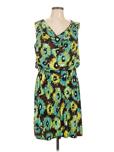 Pre-owned Style & Co Casual Dress In Green