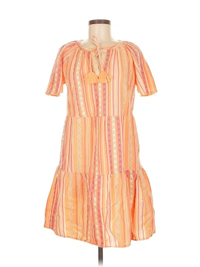 Style & Co Casual Dress In Orange