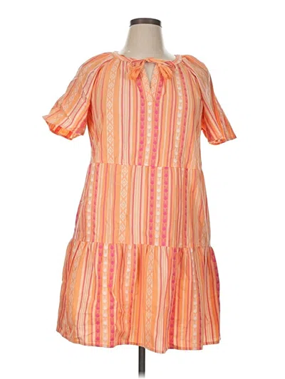 Pre-owned Style & Co Casual Dress In Orange