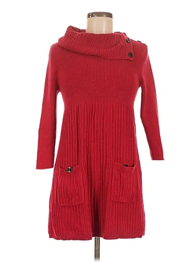 Pre-owned Style & Co Casual Dress In Red