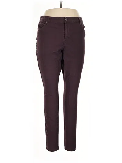 Pre-owned Style & Co Casual Pants In Burgundy