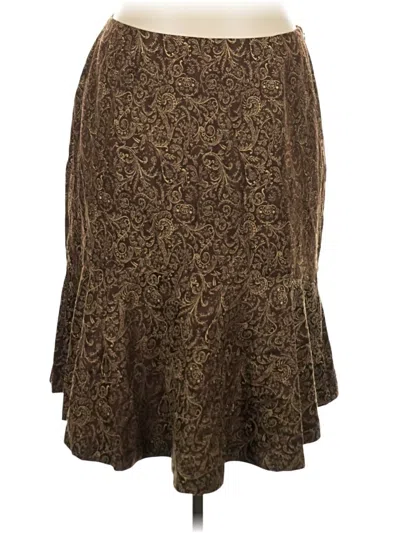 Pre-owned Style & Co Casual Skirt In Brown