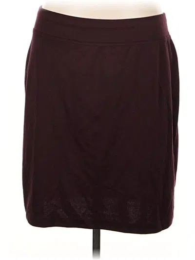 Pre-owned Style & Co Casual Skirt In Burgundy