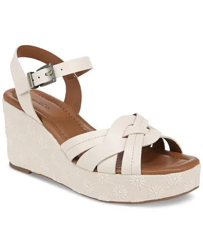 Style & Co Cerres Ankle-strap Espadrille Wedge Sandals, Created For Macy's In Bone Daisy