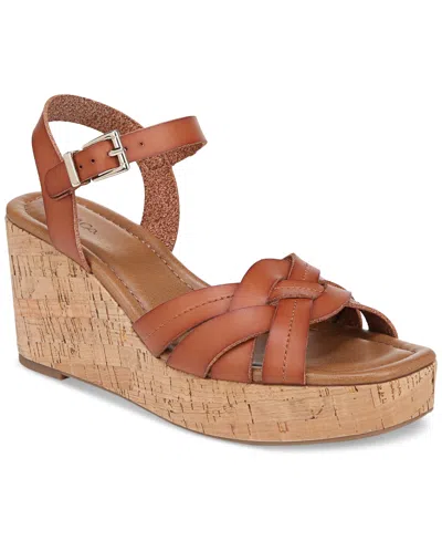 Style & Co Cerres Ankle-strap Espadrille Wedge Sandals, Created For Macy's In Whisky Cork