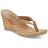 Style & Co Chicklet Womens Thong Wedge Sandals In Multi