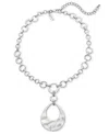 STYLE & CO CIRCLE LINK PENDANT CHOKER NECKLACE, 17-1/4" + 3" EXTENDER, CREATED FOR MACY'S