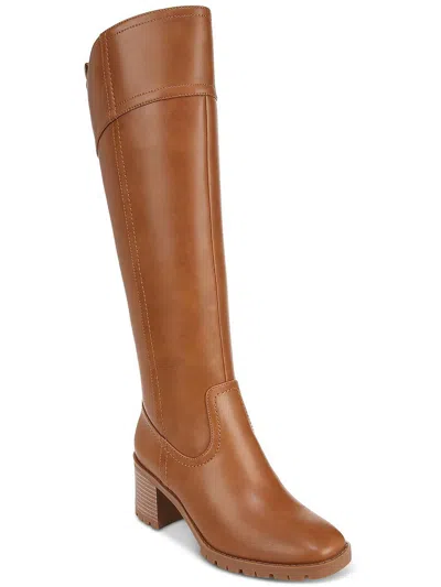 Style & Co Colett Womens Faux Leather Square Toe Knee-high Boots In Brown