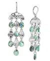 Style & Co Crystal Silver-tone Chandelier Earrings, Exclusively At Macy's In Multi