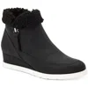 Style & Co Danniee Womens Faux Leather Ankle Boots Wedge Boots In Black