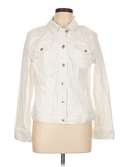 Pre-owned Style & Co Denim Jacket In White