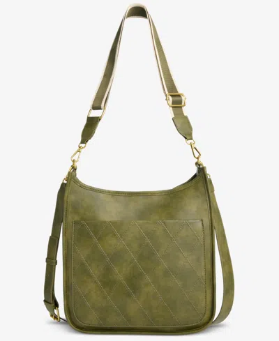 Style & Co Diamond Quilted Dip Crossbody Bag, Macy's Exclusive In Green,olive