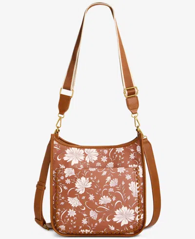 Style & Co Dip Floral Printed Medium Crossbody, Exclusively At Macy's In Floral Tortoise Shell