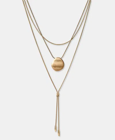 Style & Co Disc & Tassel Layered Lariat Necklace, 18" + 3" Extender, Macy's Exclusive In Gold