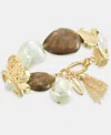 Style & Co Disc, Stone & Imitation Pearl Stretch Bracelet, Macy's Exclusive In Gold