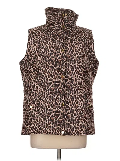 Pre-owned Style & Co Faux Fur Vest In Brown
