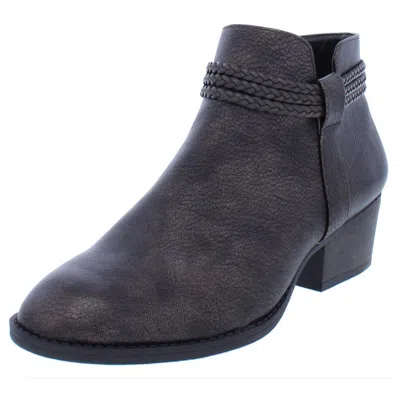 Style & Co Fellicity Womens Faux Leather Ankle Booties In Multi