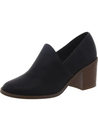 Style & Co Fiskaa Womens Faux Leather Slip On Loafers In Black