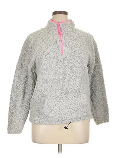 Pre-owned Style & Co Fleece Jacket In Gray