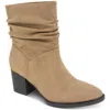 Style & Co Genovia Womens Faux Suede Pull On Ankle Boots In Grey