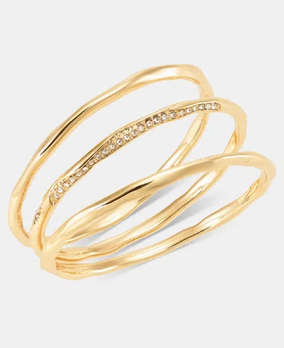 Style & Co Glass Crystal Triple Bangle Bracelet, Macy's Exclusive In White