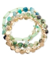 STYLE & CO GOLD-TONE 5-PC. SET BEADED STRETCH BRACELET, CREATED FOR MACY'S