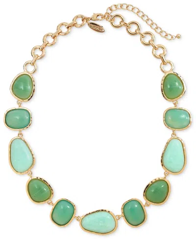 Style & Co Gold-tone Green Stone Necklace, 18" + 3" Extender, Exclusively At Macy's