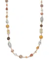 STYLE & CO GOLD-TONE MULTI BEAD STATION LONG NECKLACE, 42" + 3" EXTENDER, CREATED FOR MACY'S
