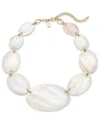 Style & Co Gold-tone Rivershell Statement Necklace, 18-1/2" + 3" Extender, Created For Macy's In White