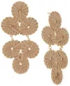 Style & Co Gold-tone Woven Suede Statement Earrings, Exclusively At Macy's In Beige