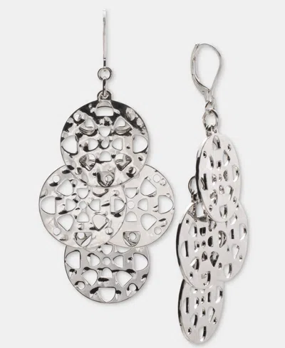 Style & Co Gold-tone Circle Drop Earrings, Macy's Exclusive In Metallic