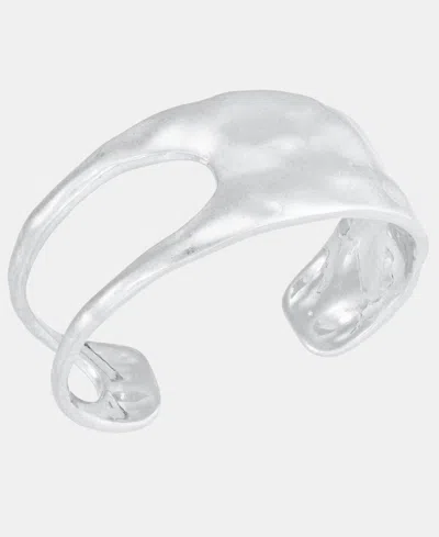 Style & Co Gold-tone Half Cuff Bangle Bracelet, Macy's Exclusive In Transparent