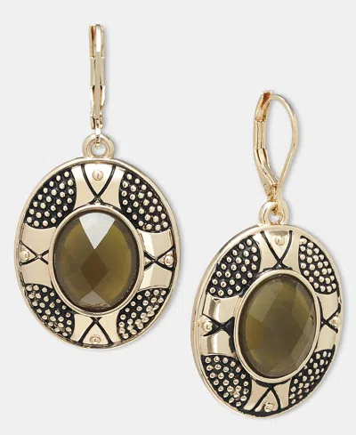 Style & Co Green Jewel Drop Earrings, Macy's Exclusive In Pink