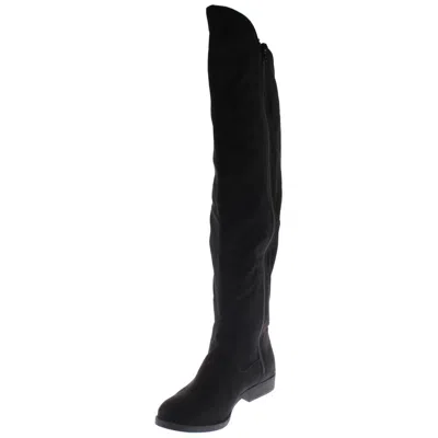 Style & Co Hadleyy Womens Faux Suede Padded Insole Over-the-knee Boots In Black
