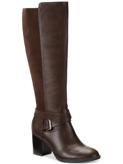 Style & Co Hazell Womens Tall Block Heel Knee-high Boots In Multi