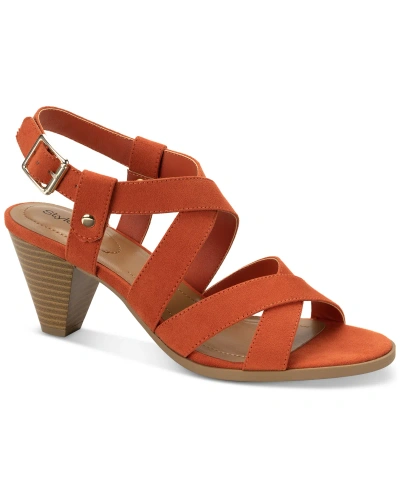 Style & Co Women's Honniee Cone Heel Dress Sandals, Created For Macy's In Spice