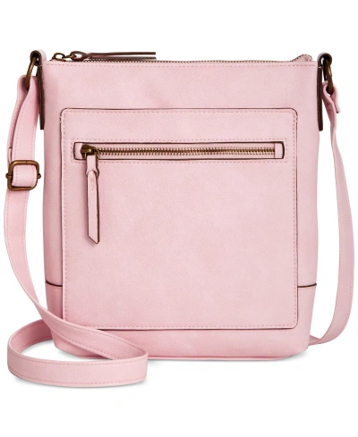 Style & Co Hudsonn North South Crossbody, Created For Macy's In Lotus Pink