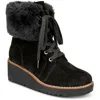 Style & Co Iggyy Womens Lace-up Faux Fur Wedge Boots In Multi