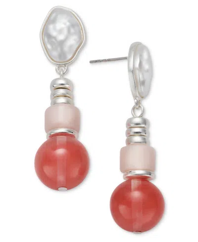 Style & Co Imitation Pearl & Bead Drop Earrings, Macy's Exclusive In Multi