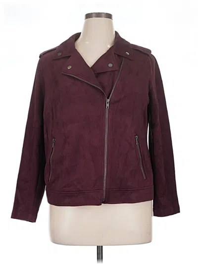 Pre-owned Style & Co Jacket In Burgundy