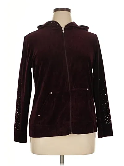 Pre-owned Style & Co Jacket In Burgundy