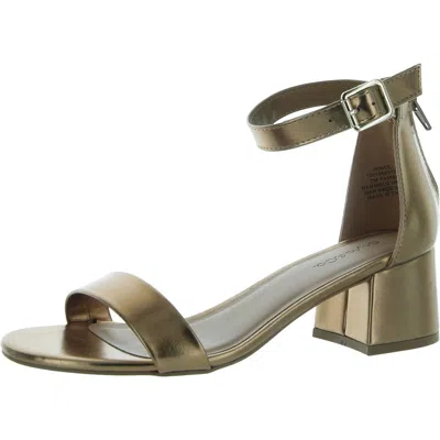 Style & Co Janiee Womens Faux Leather Metallic Block Heel In Multi