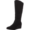 Style & Co Jaylaa Womens Zipper Faux Suede Wedge Boots In Multi