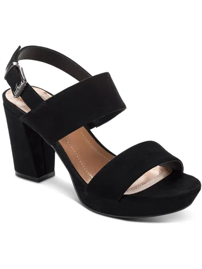 Style & Co Jazminn Womens Faux Suede Ankle Strap Slingback Sandals In Multi